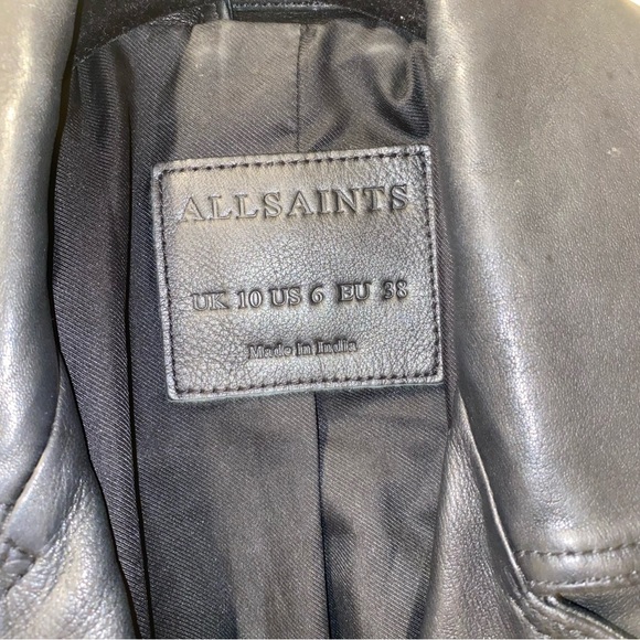 ALLSAINTS "Dalby" Leather Biker Jacket - Picture 4 of 7